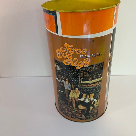 1970 Dunhill Records THREE DOG NIGHT BANGOR FLYING CIRCUS SMITH Metal Trash Can - Picture 1 of 8